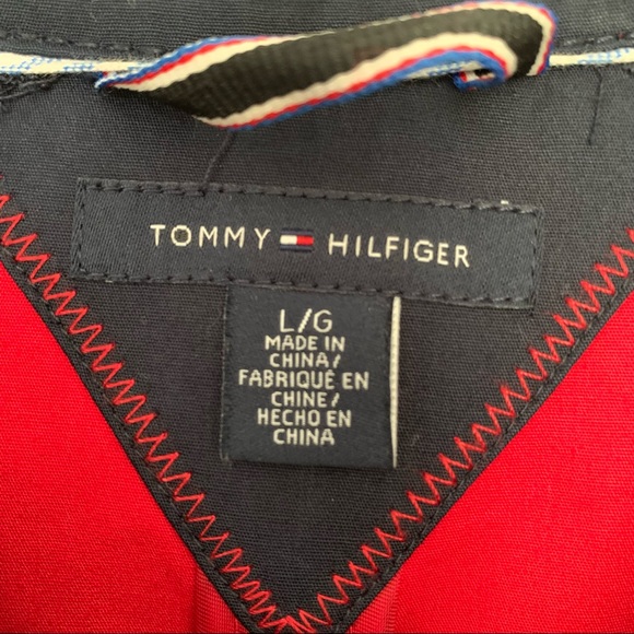 Tommy Hilfiger - Navy Belted Pea Coat with Brass Buttons - Size L - Picture 4 of 16